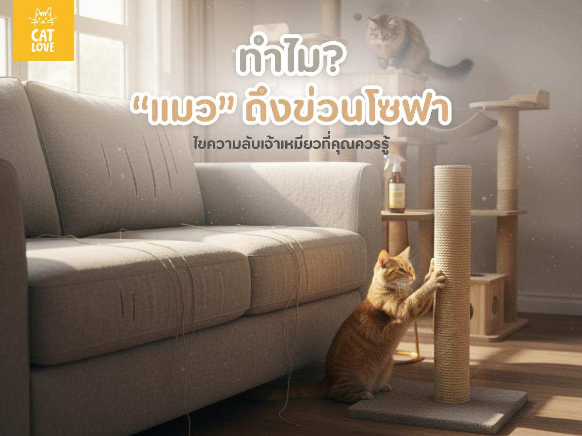 ทำไมแมวถึงข่วนโซฟา? ไขความลับพฤติกรรมเจ้าเหมียวที่คุณควรรู้