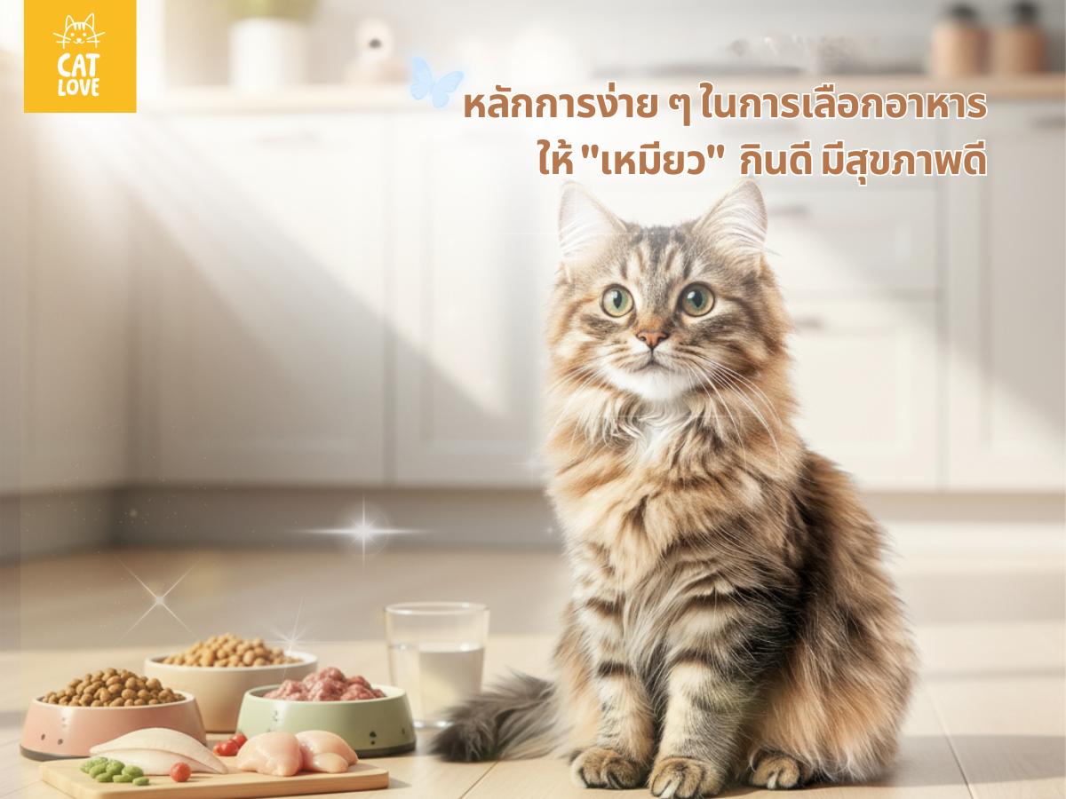 หลักการง่าย ๆ ในการเลือกอาหารให้ "เหมียว" กินดี มีสุขภาพดี